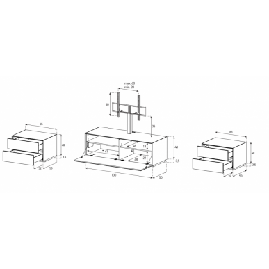 Стойка для ТВ Sonorous ELEMENT EX260 #4